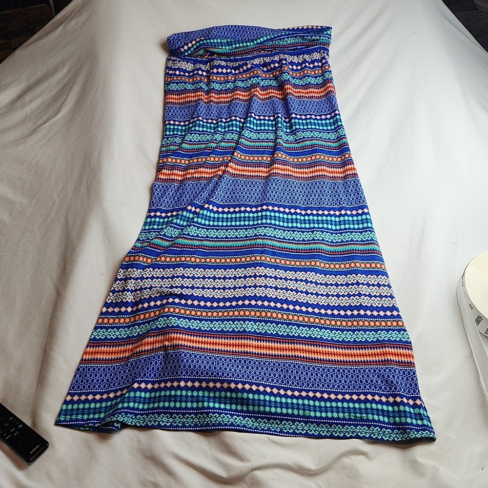 Cato Maxi Skirt Aztec Tribal Print Stretch Knit Girls Size Large